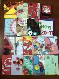 Phong trào làm thiệp chào mừng ngày 20/10 của học sinh khối 6,7,8,9 Trường THCS Thới Hoà.