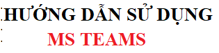 HDSD TEAMS